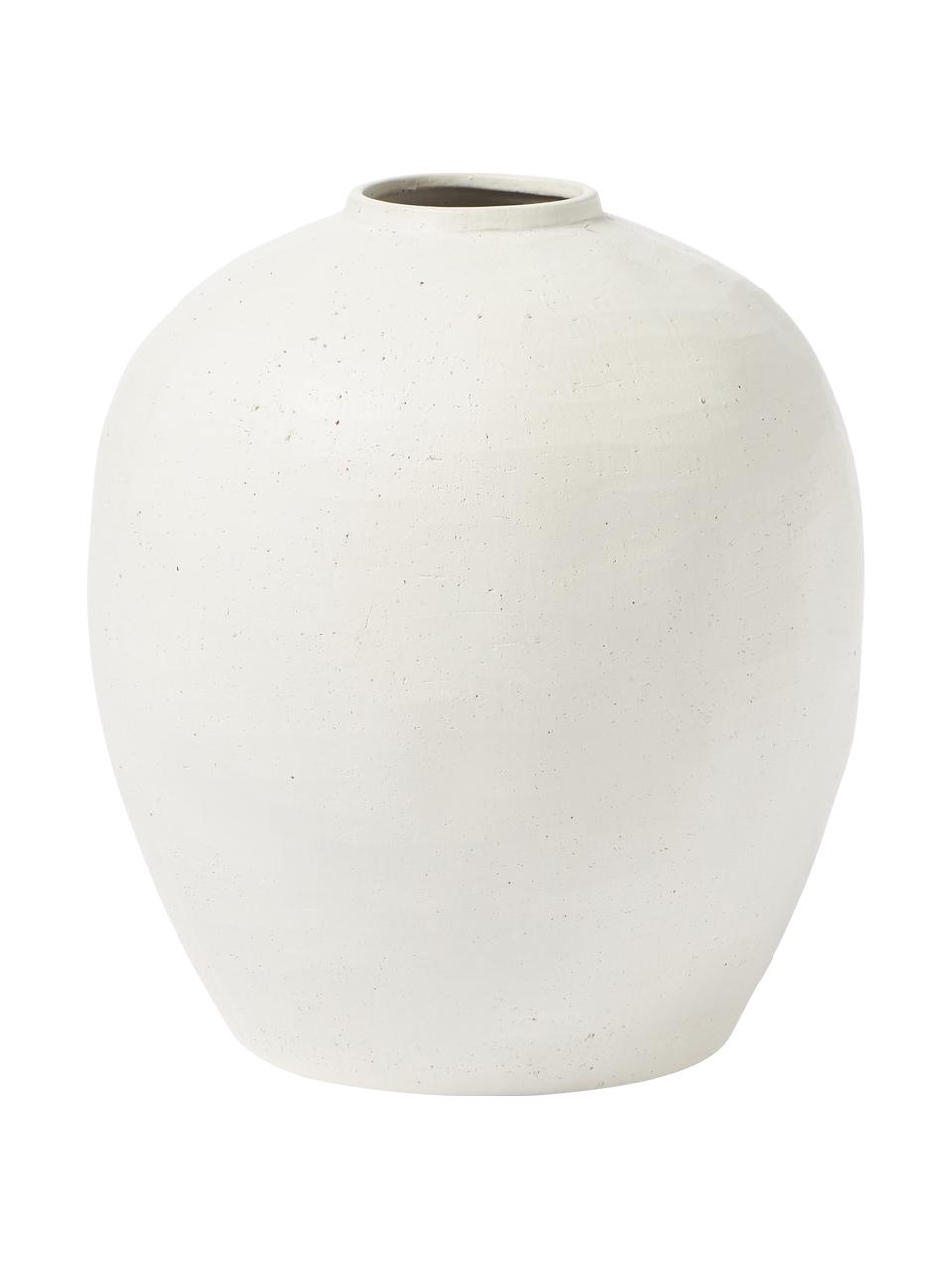 Vaso da terra in terracotta Bruno, Gres, Bianco, Ø 40 x Alt. 44 cm