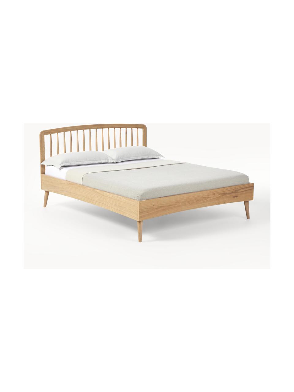 Cama de madera Signe, Madera de roble, An 140 x L 200 cm