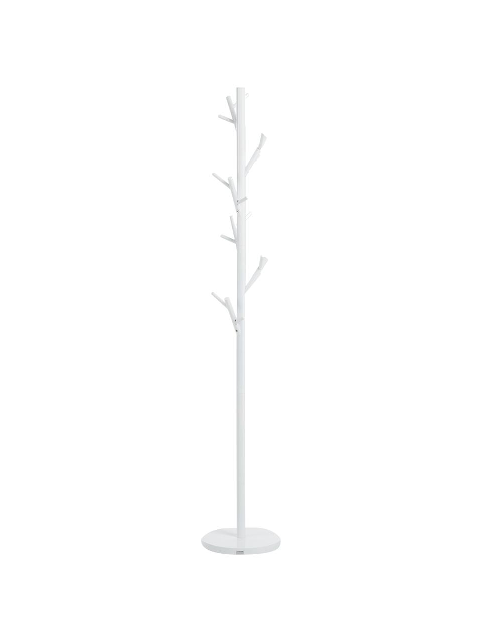 Kapstok Tree met 18 haken, Gepoedercoat staal, Wit, H 170 cm