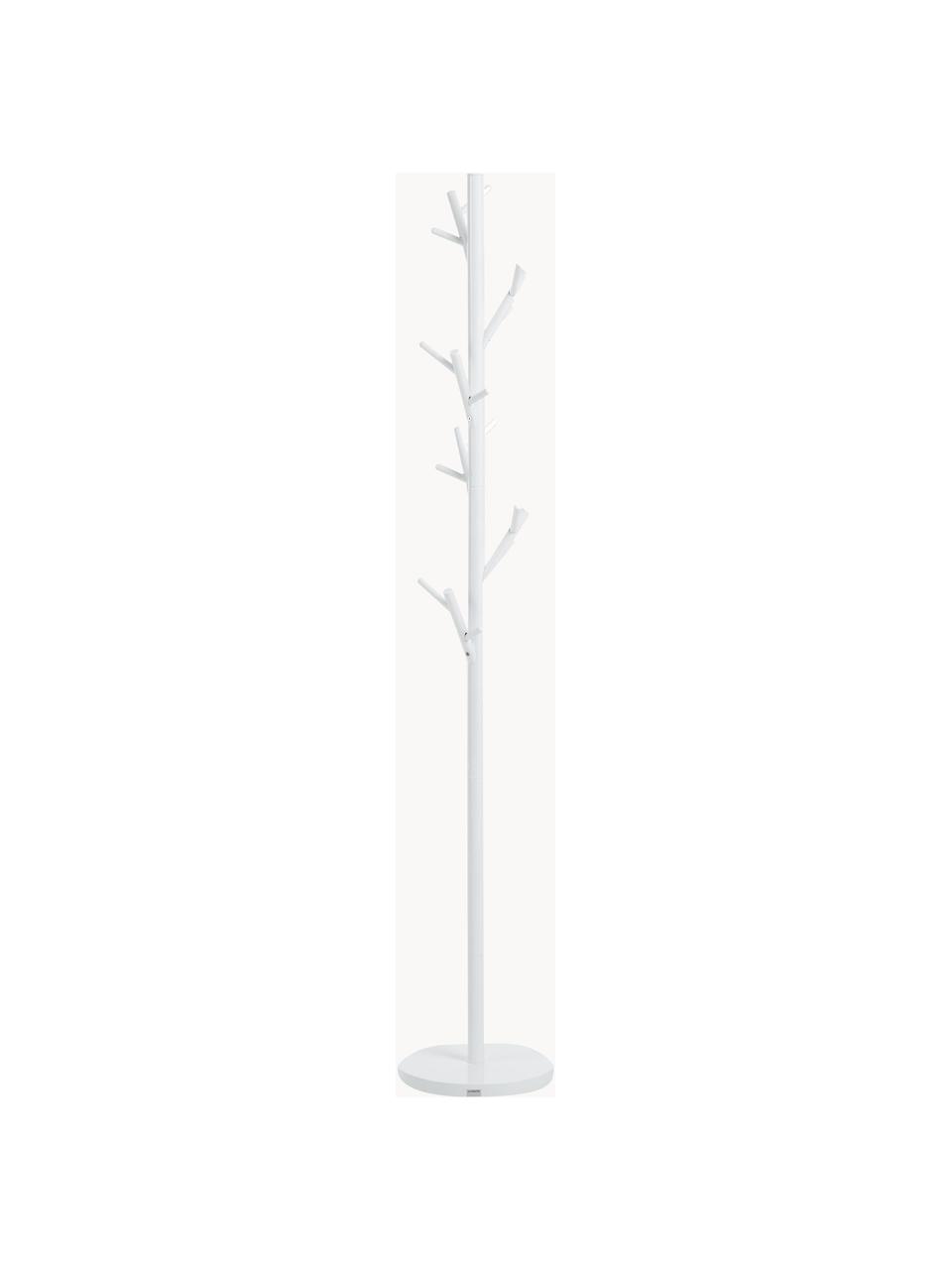 Porte-manteau Tree, Tube en acier, revêtement par poudre, Blanc, haut. 170 cm