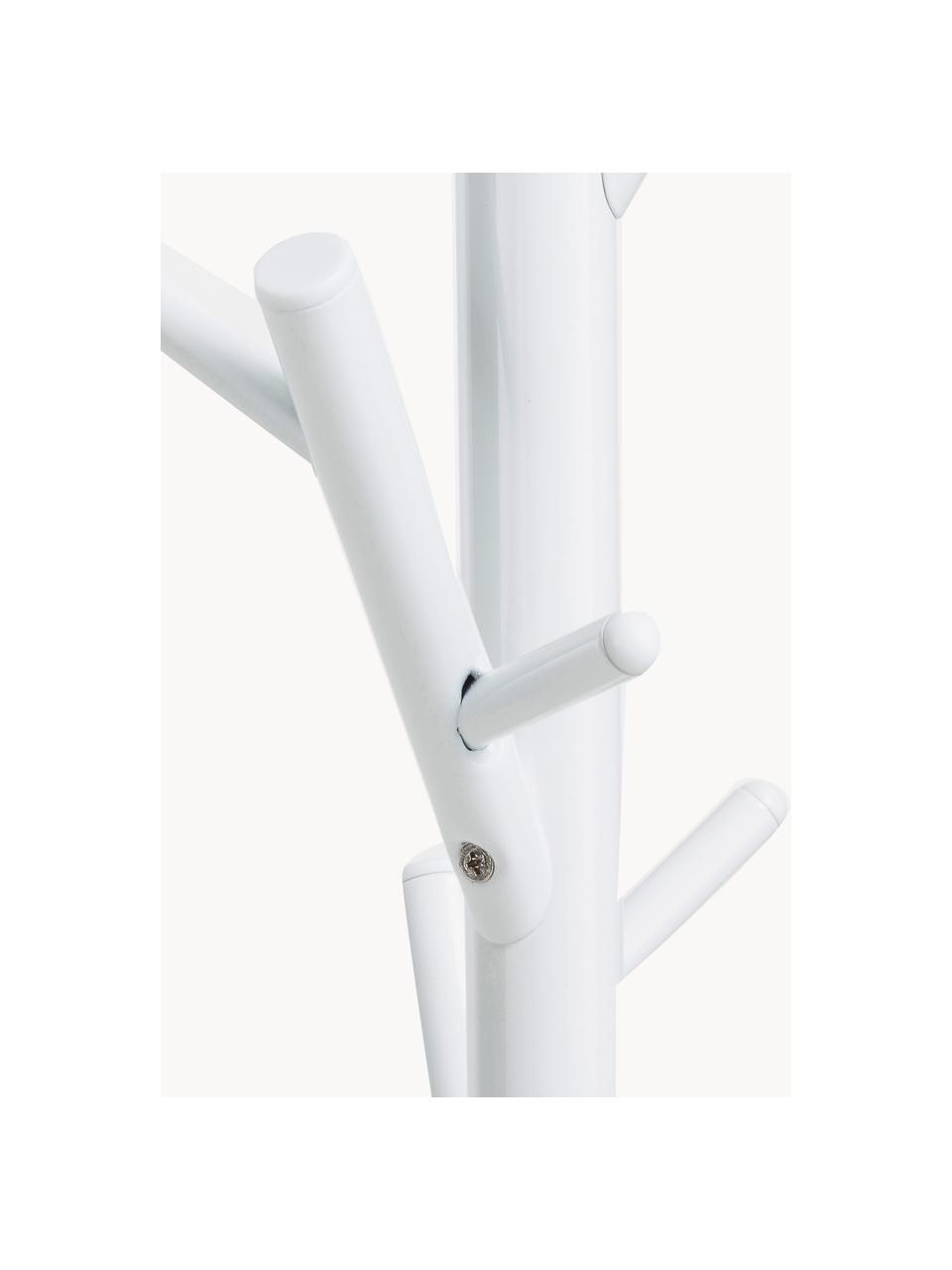 Porte-manteau Tree, Tube en acier, revêtement par poudre, Blanc, haut. 170 cm