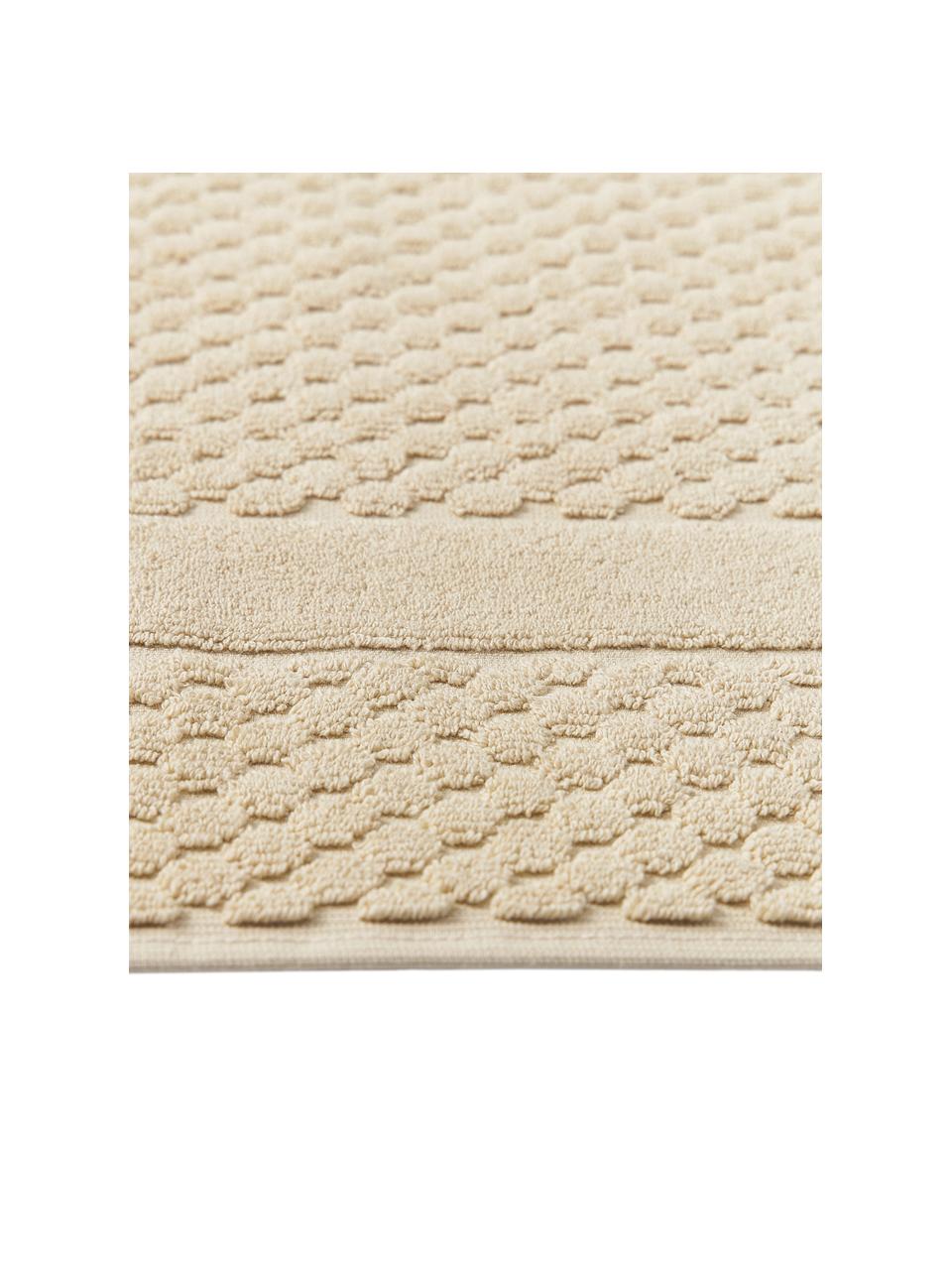 Badematte Katharina mit Wabenmuster, Beige, B 50 x L 70 cm