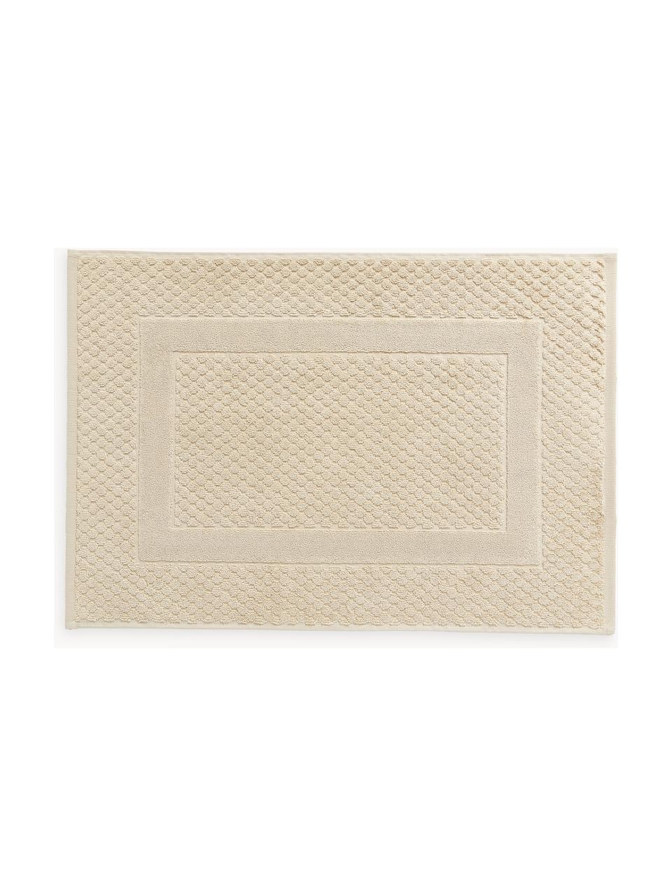 Tappeto bagno con motivo a nido d'ape Katharina, Beige, Larg. 50 x Lung. 70 cm