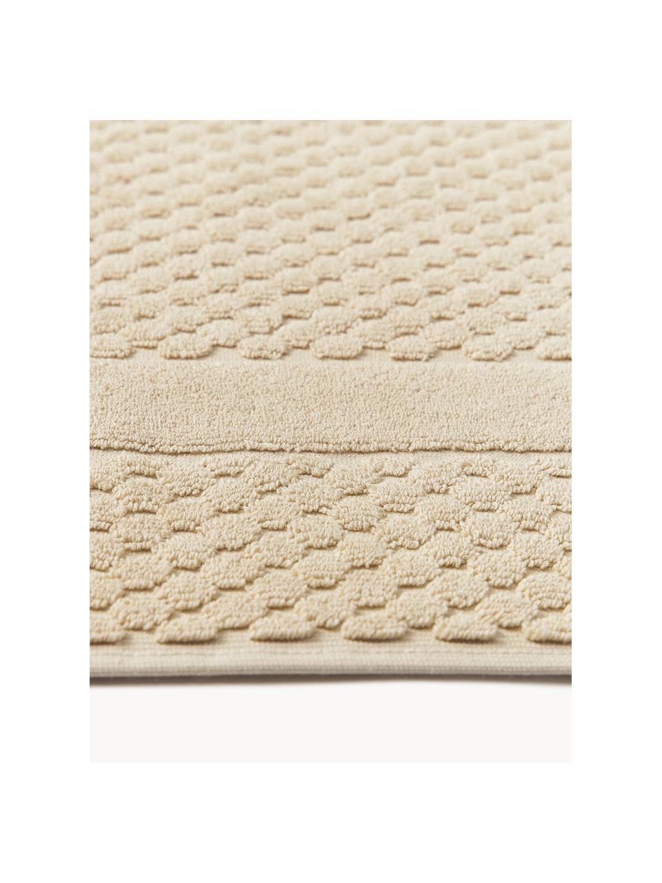 Badematte Katharina mit Wabenmuster, Beige, B 50 x L 70 cm