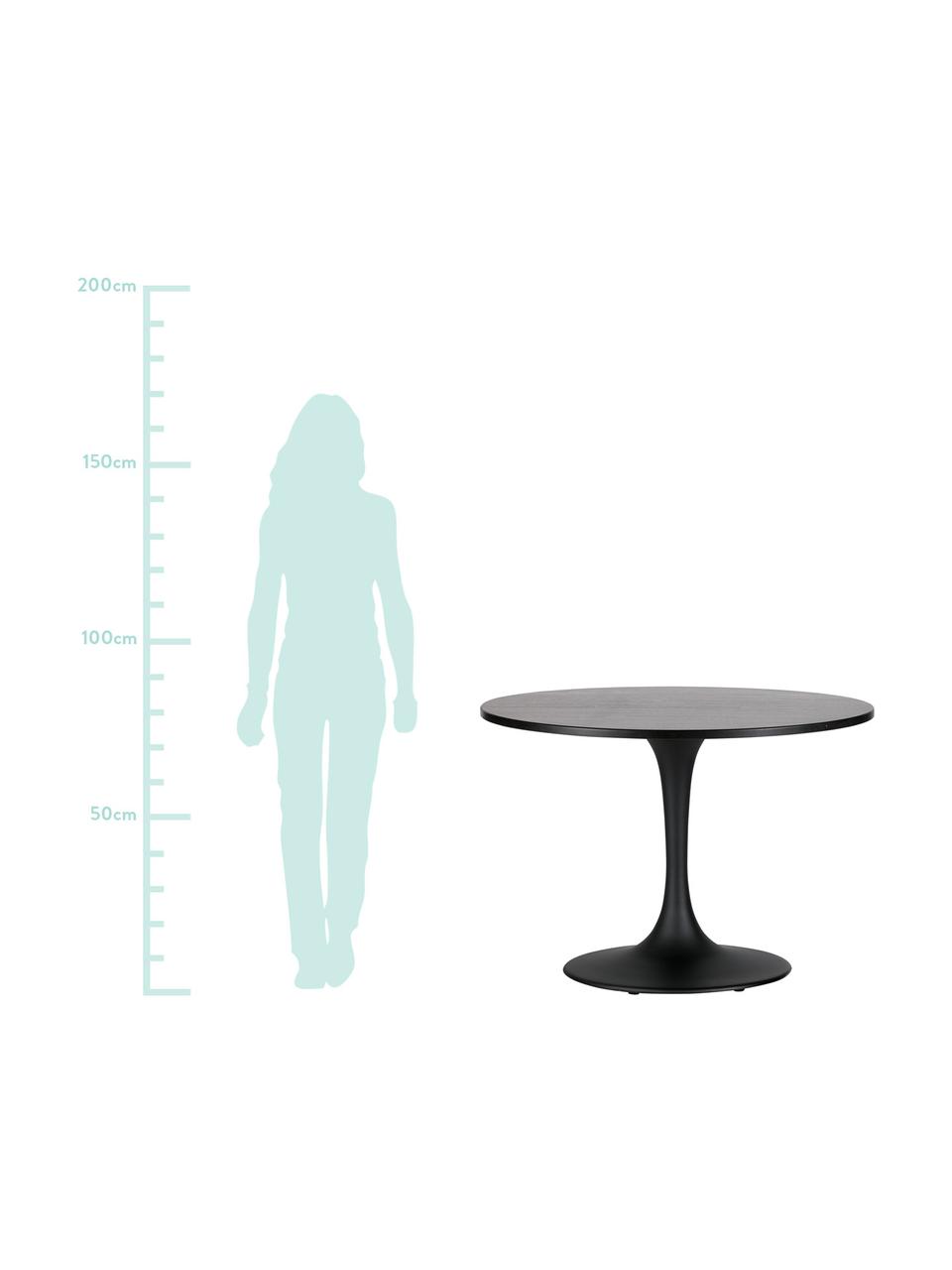 Table Jazz, Noir, Ø 110 x haut. 77 cm