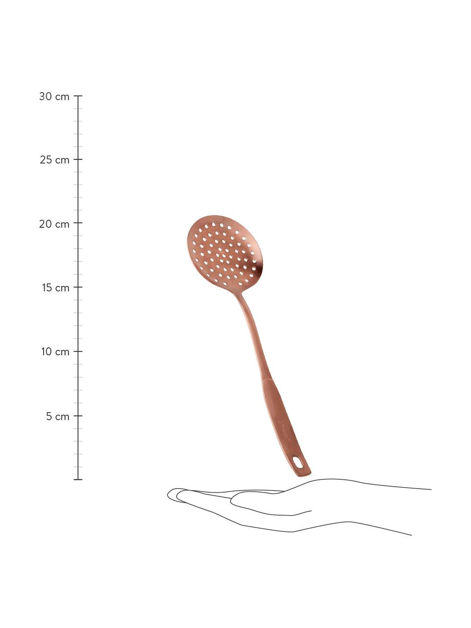 Kupferfarbener Schaumlöffel Tirana aus rostfreiem Stahl, Rostfreier Stahl, beschichtet, Kupferfarben, L 43 cm