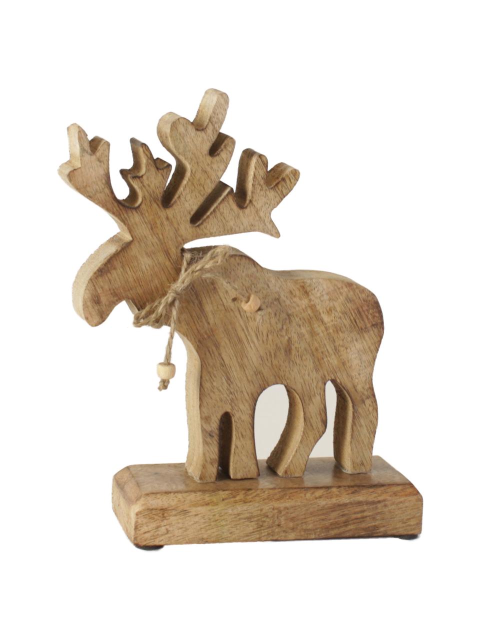 Decoratieve eland Forrest van hout, Hout, Bruin, B 18 cm x H 22 cm