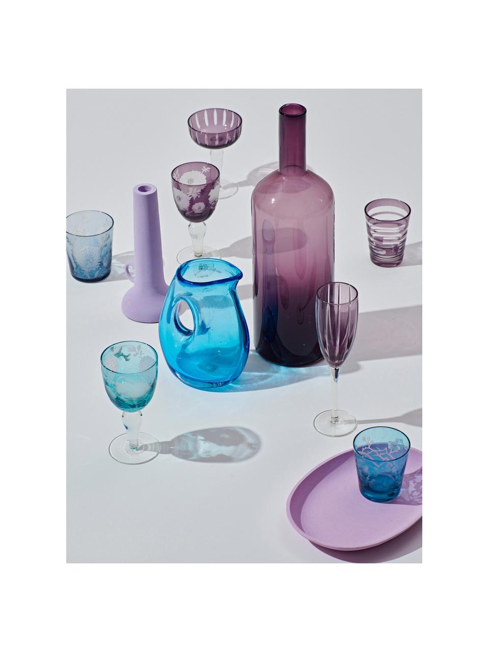 Vasos Bloom, 6 uds., Vidrio, Multicolor, Ø 8 x Al 9 cm, 180 ml