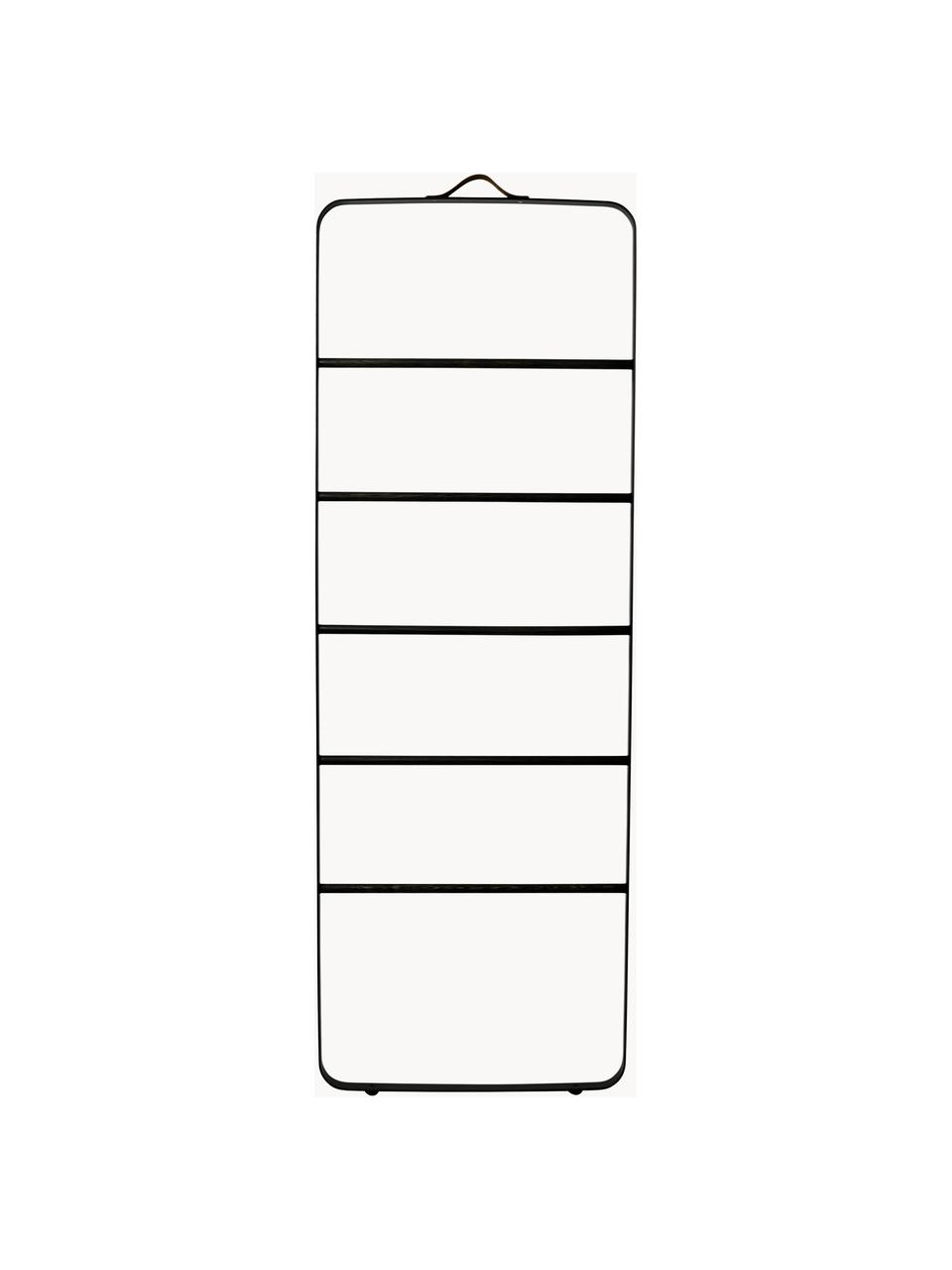 Handtuchleiter Ladder, Gestell: Stahl, pulverbeschichtet, Gummibaumholz, Schwarz, B 60 x H 170 cm
