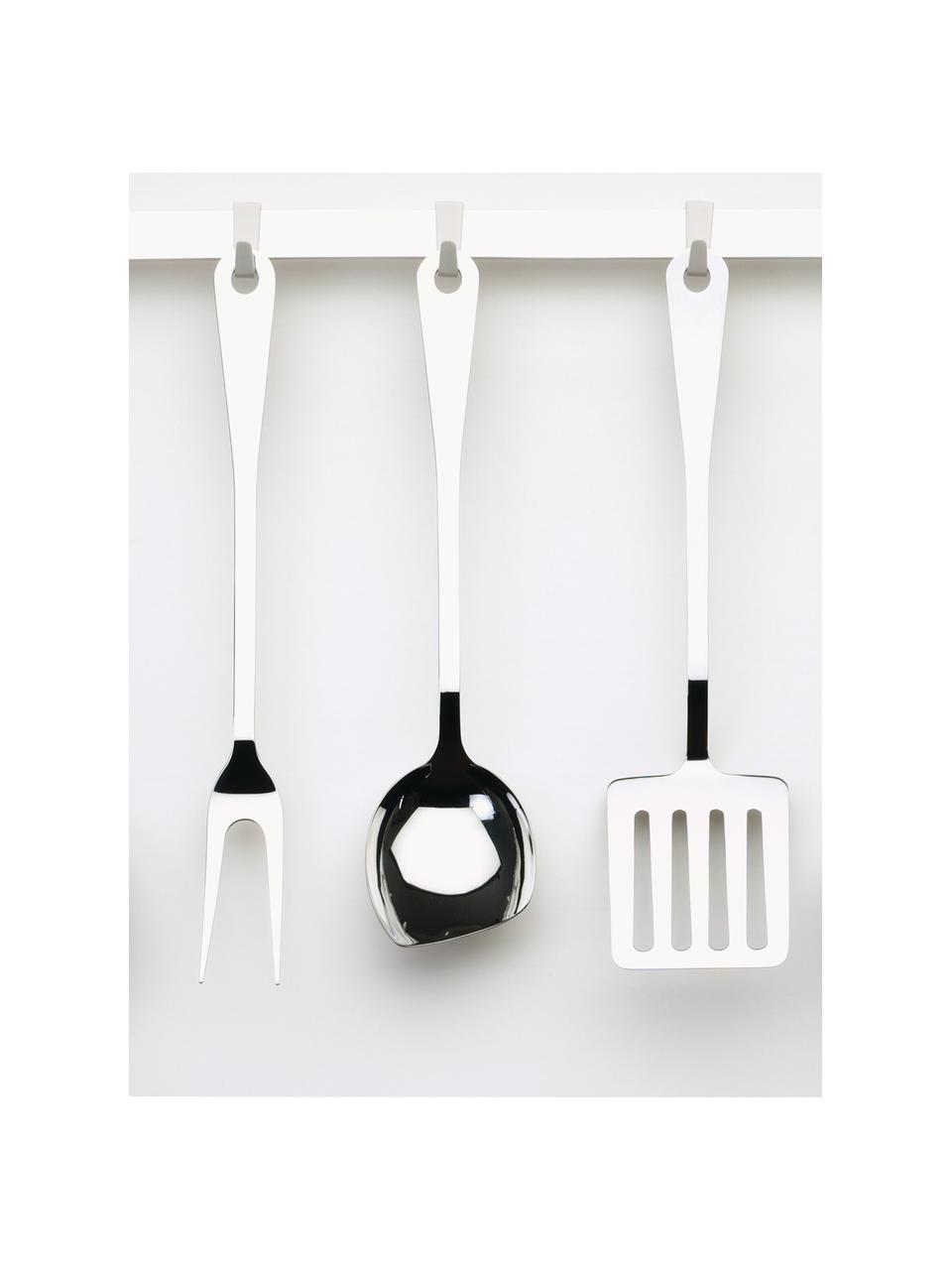 Set 5 utensili da cucina in acciaio inossidabile Kitchen, Acciaio inossidabile 18/10, lucidato a specchio, Argentato, Lunghezza 33 cm