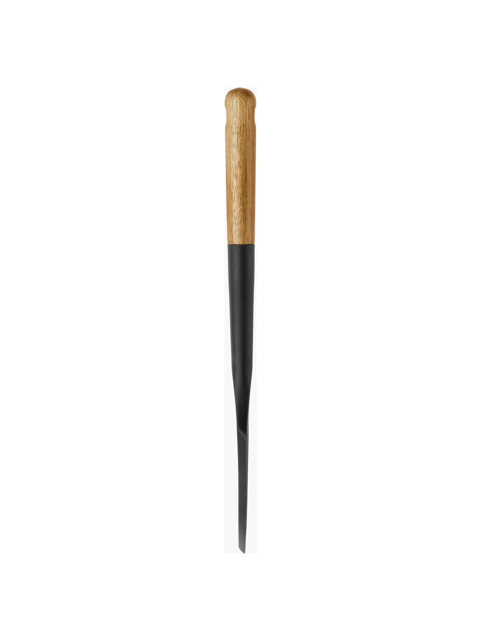 Espátula con madera de acacia Cook, Silicona, madera de acacia, Negro, madera oscura, L 30 cm