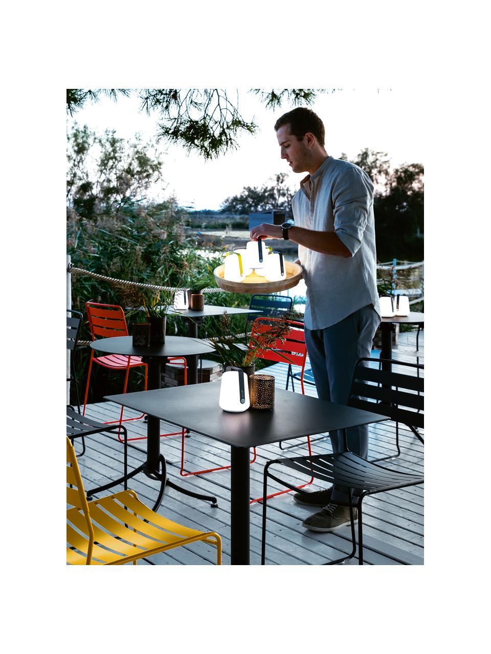 Mobile Dimmbare Aussentischlampe Balad, 3 Stück, Lampenschirm: Polyethylen, Griff: Aluminium, lackiert, Gelb, Ø 10 x H 13 cm