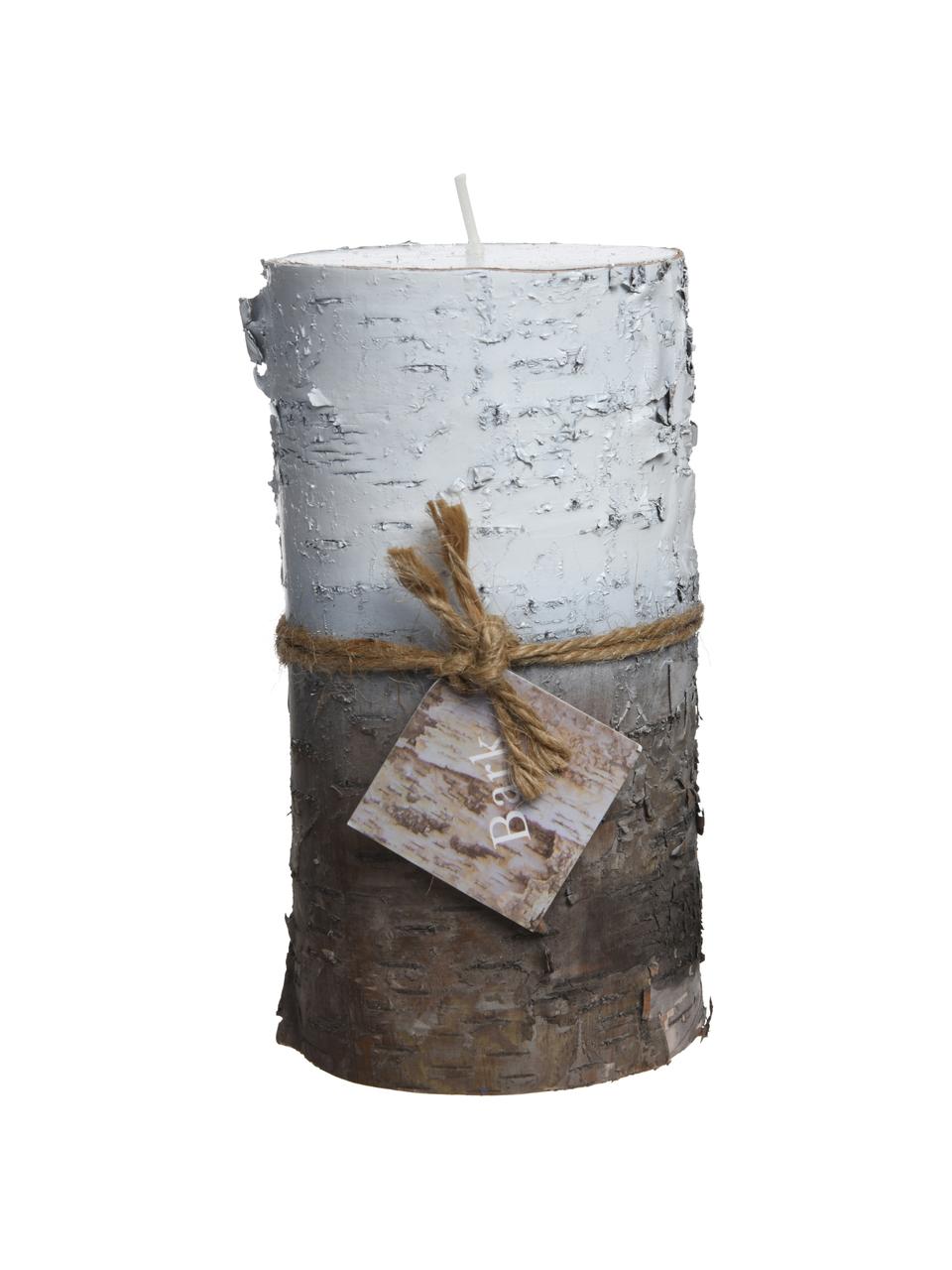 Velas decorativas Stumps, 2 uds., Cera, Marrón, blanco, Ø 7 x Al 14 cm