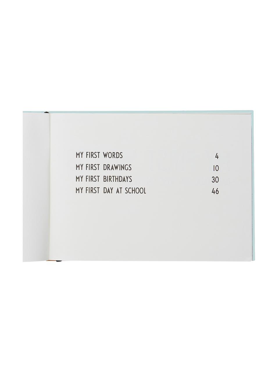 Babyboek Little Memory Book, Papier, Blauw, B 30 x H 21 cm