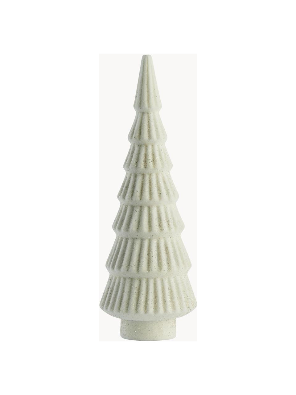 Figura decorativa artesanal pino Jalia, Plástico, Off White, Ø 7 x Al 20 cm