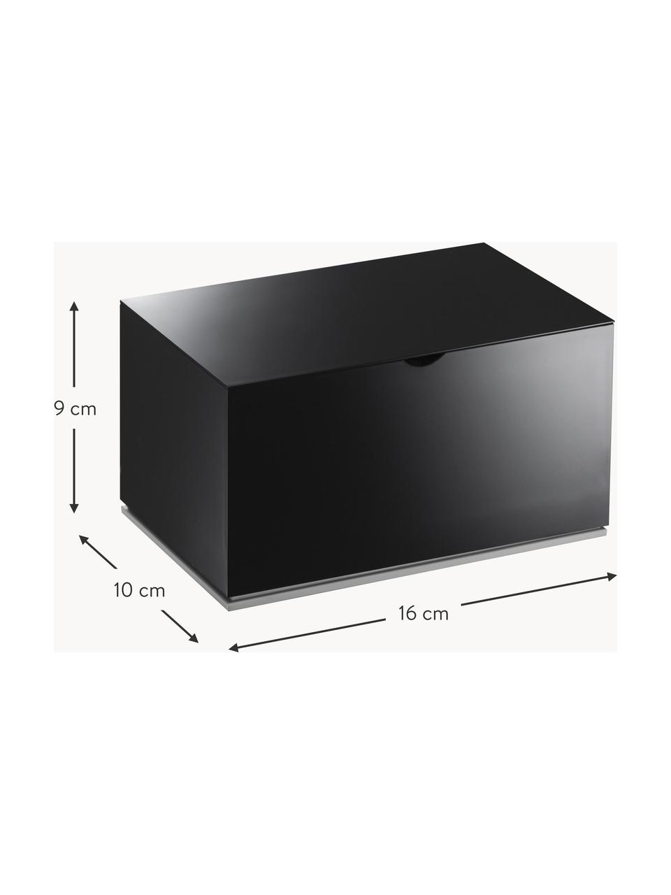 Úložný box Veil, Umělá hmota, Černá, Š 16 cm, V 9 cm