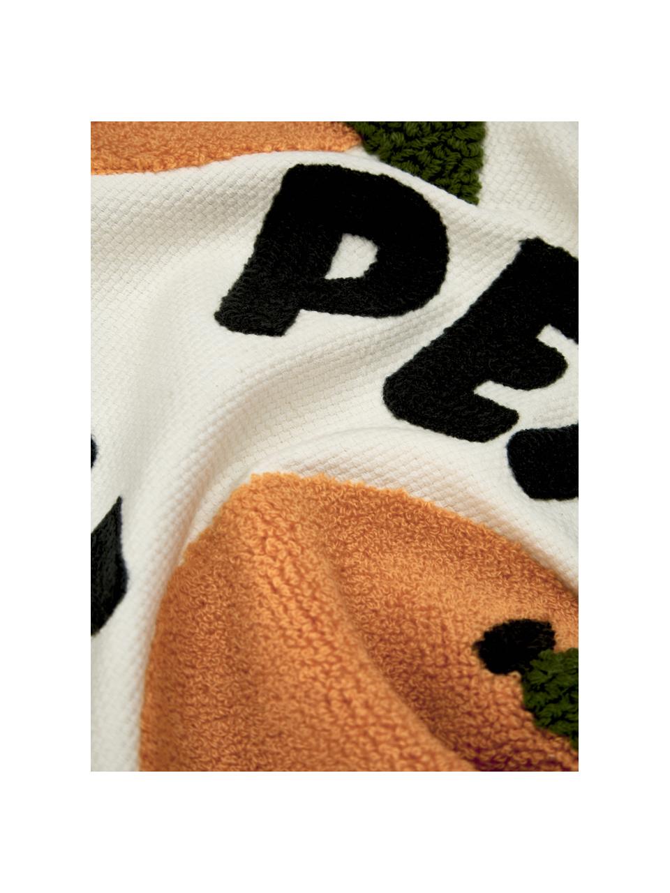 Funda de cojín bordada de algodón Revita, 100% algodón, Naranja, An 45 x L 45 cm