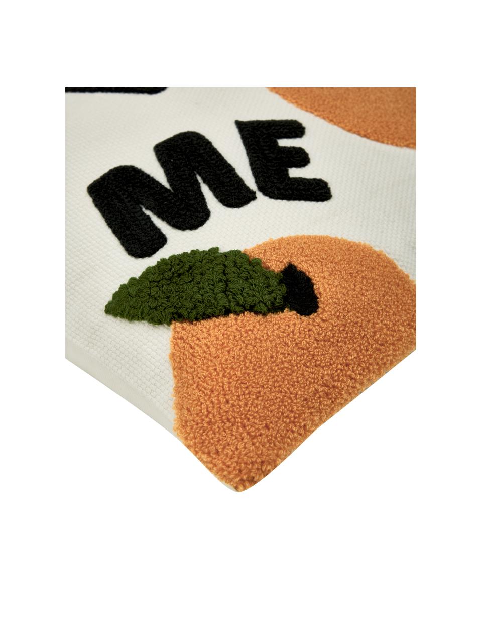 Vyšívaný bavlněný povlak na polštář Revita, 100 % bavlna, Oranžová, Š 45 cm, D 45 cm
