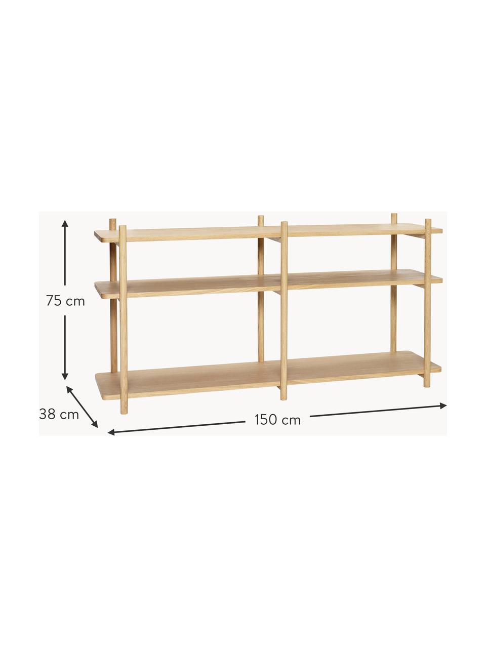 Étagère en bois Library, Placage en bois de chêne, bois de chêne

Ce produit est fabriqué à partir de bois certifié FSC® issu d'une exploitation durable, Bois de chêne, larg. 150 x haut. 75 cm