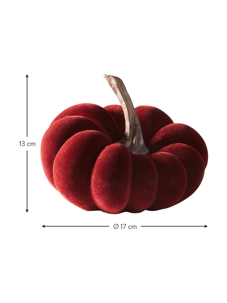 Citrouille décorative Pepo, Polyrésine, Rouge, Ø 17 x haut. 13 cm