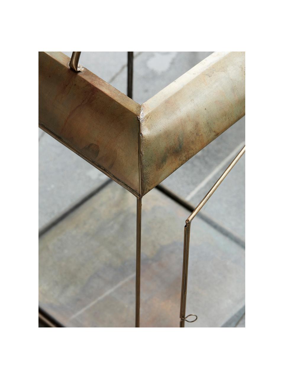 Laterne Mandurai, H 46 cm, Gestell: Metall, beschichtet, Braun, Transparent, B 25 x H 46 cm