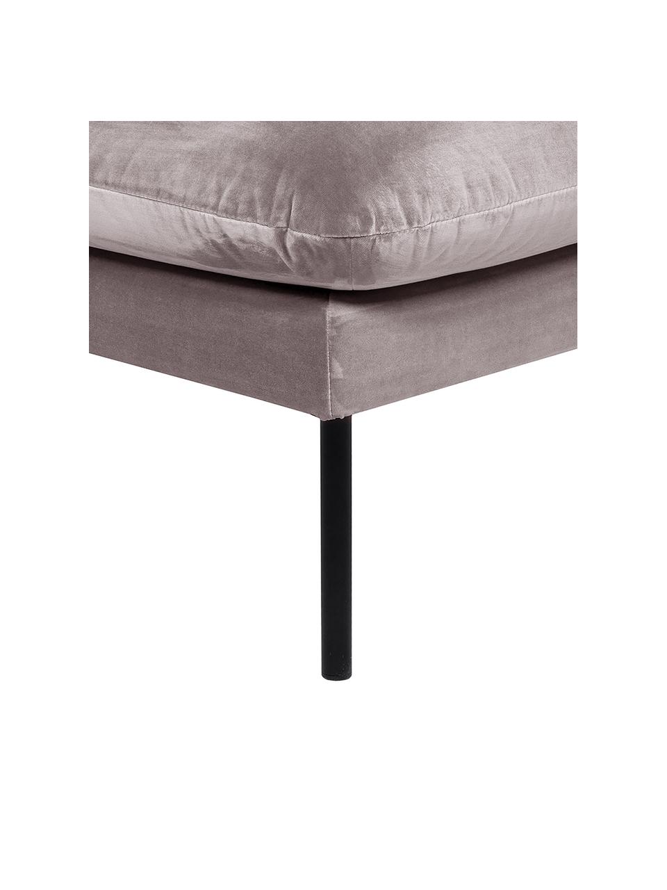 Zamatová podnožka Moby, Zamatová hnedosivá, Š 78 x H 78 cm