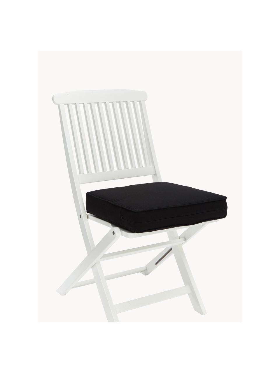 Coussins de chaise épais Zoey, 2 pièces, Noir, larg. 40 x long. 40 cm