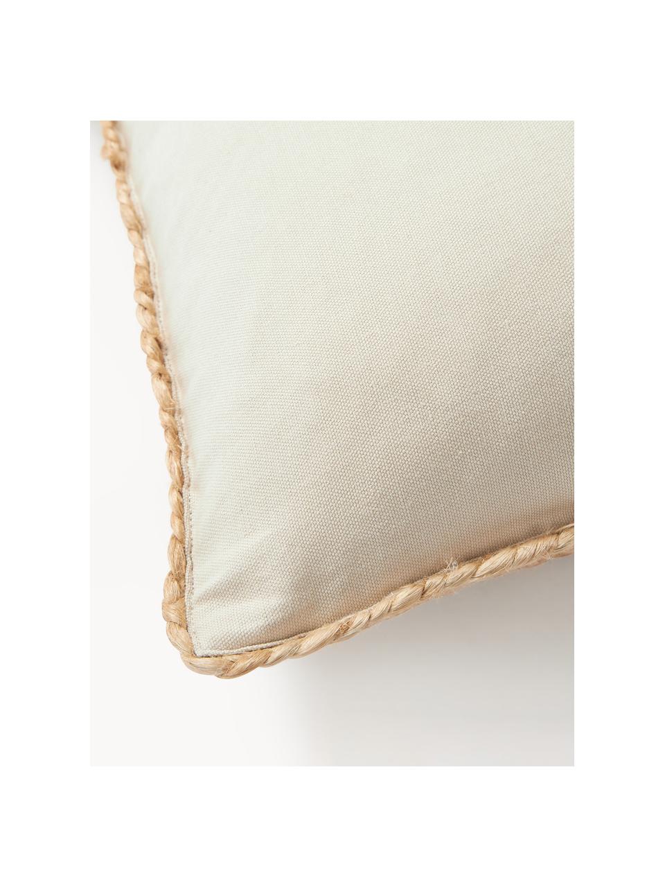 Housse de coussin en jute Bono, Ocre, larg. 50 x long. 50 cm