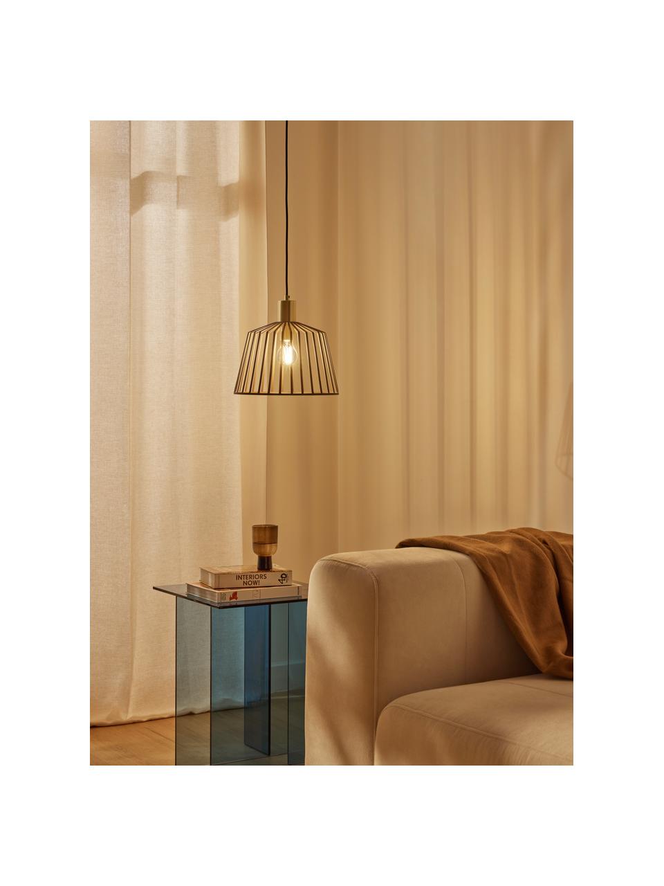 Lámpara de techo Dara, Cable: cubierto en tela, Dorado, Ø 30 x Al 20 cm