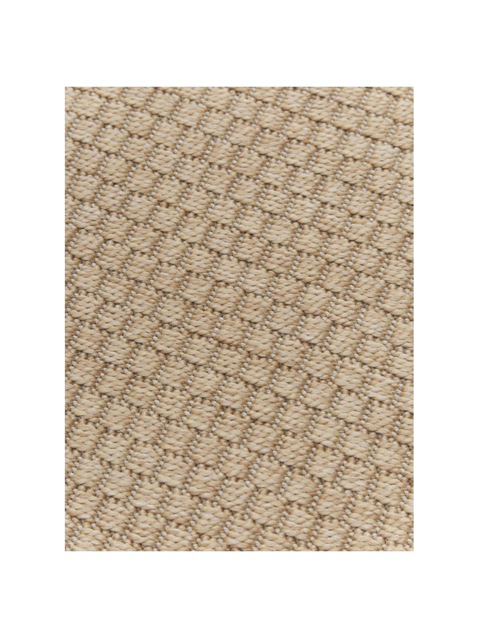 Rond in- & outdoor vloerkleed Toronto, 100% polypropyleen, Beige, Ø 150 cm (maat M)