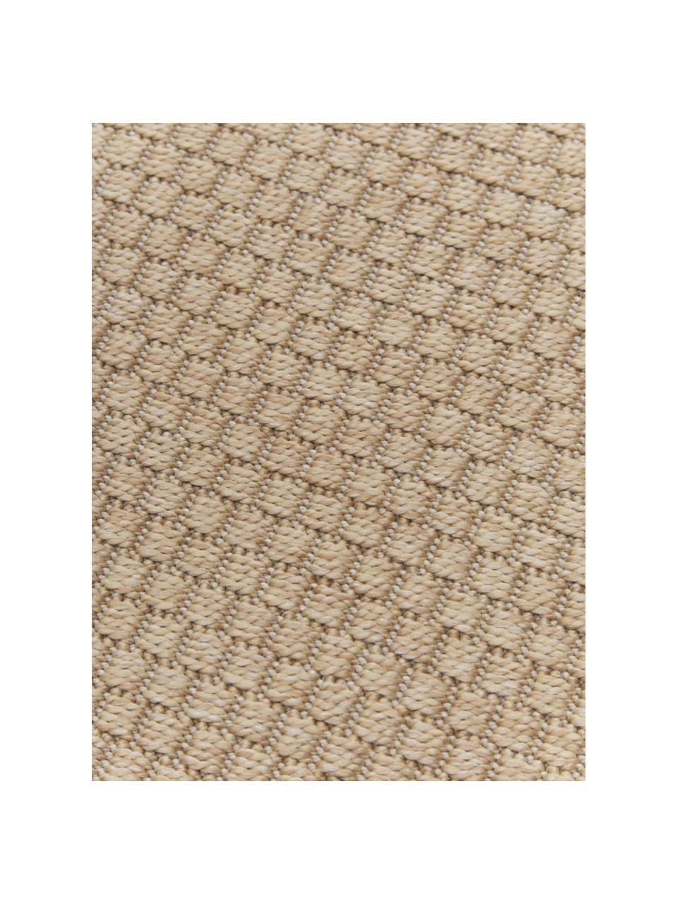 Rond in- & outdoor vloerkleed Toronto, 100% polypropyleen, Beige, Ø 150 cm (maat M)