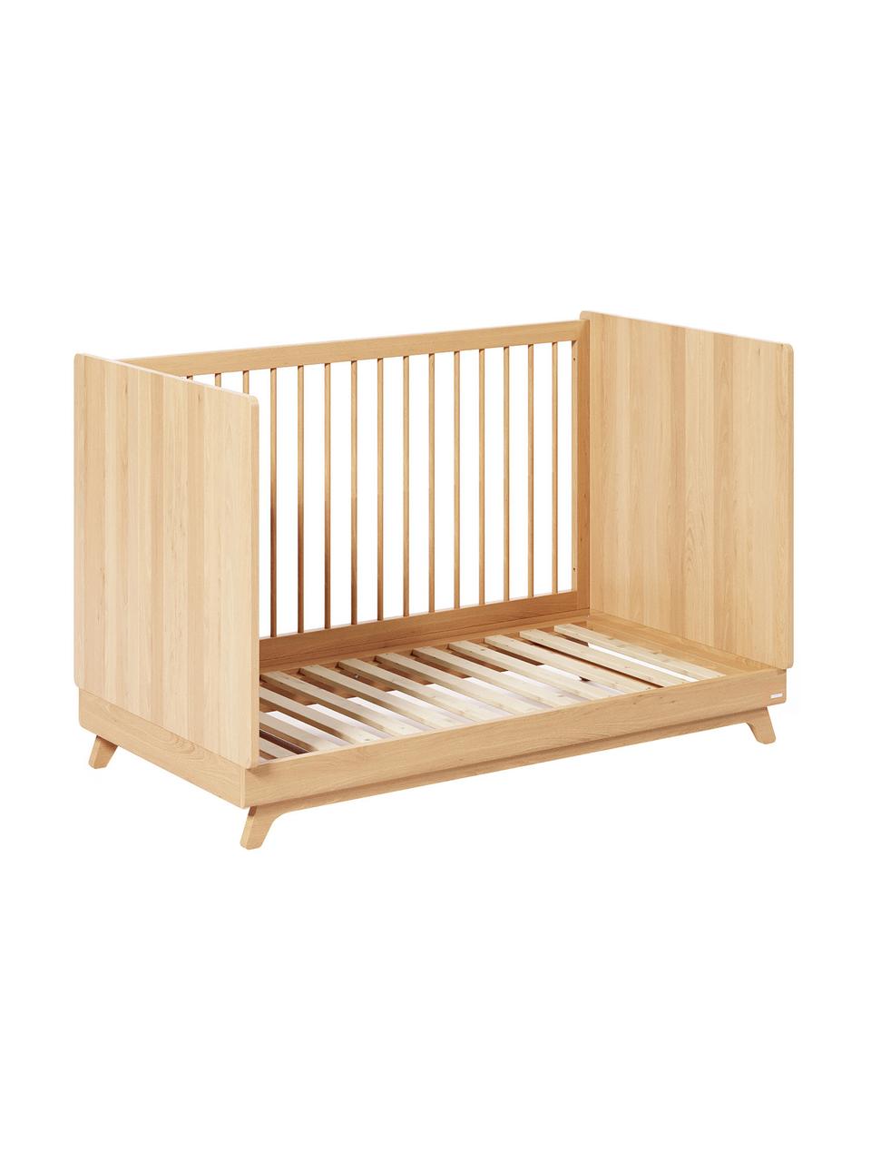 Babybed Maralis van beukenhout, 70 x 140 cm, Beukenhout multiplex, Licht hout, B 70 x L 140 cm