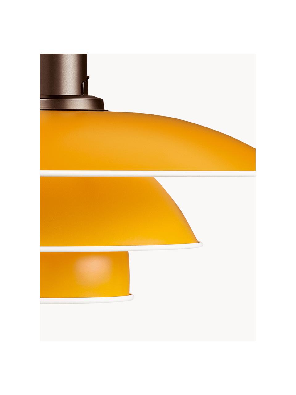 Lámpara de techo PH 3½-3, Pantalla: aluminio recubierto, Cable: cubierto en tela, Ocre, cobre, Ø 33 x Al 31 cm