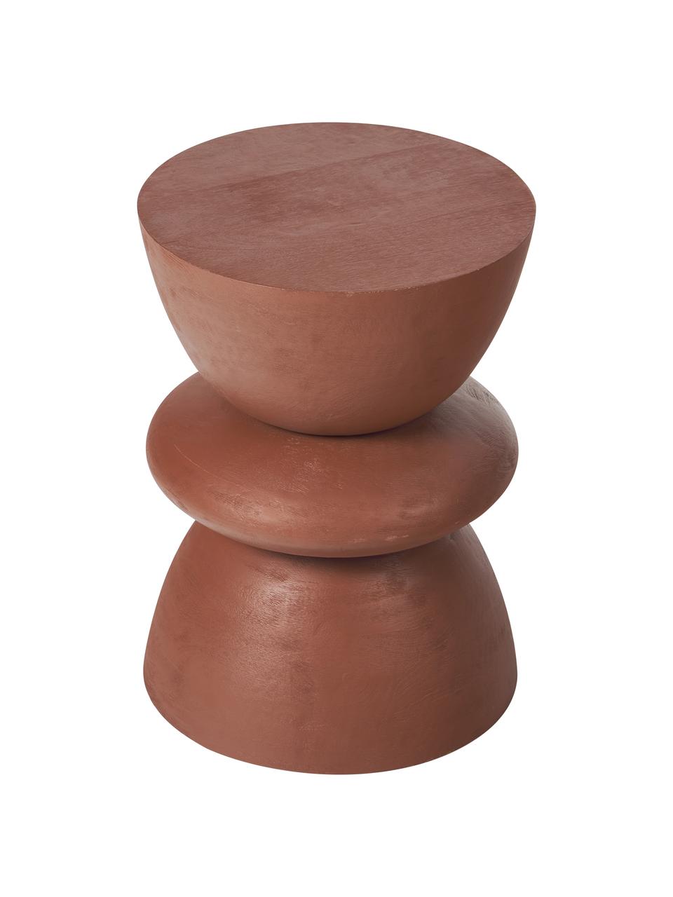 Bijzettafel Benno van mangohout van Jessica Mercedes Kirschner, Massief gelakt mangohout, Mangohout, roodbruin gelakt, Ø 35 x H 50 cm