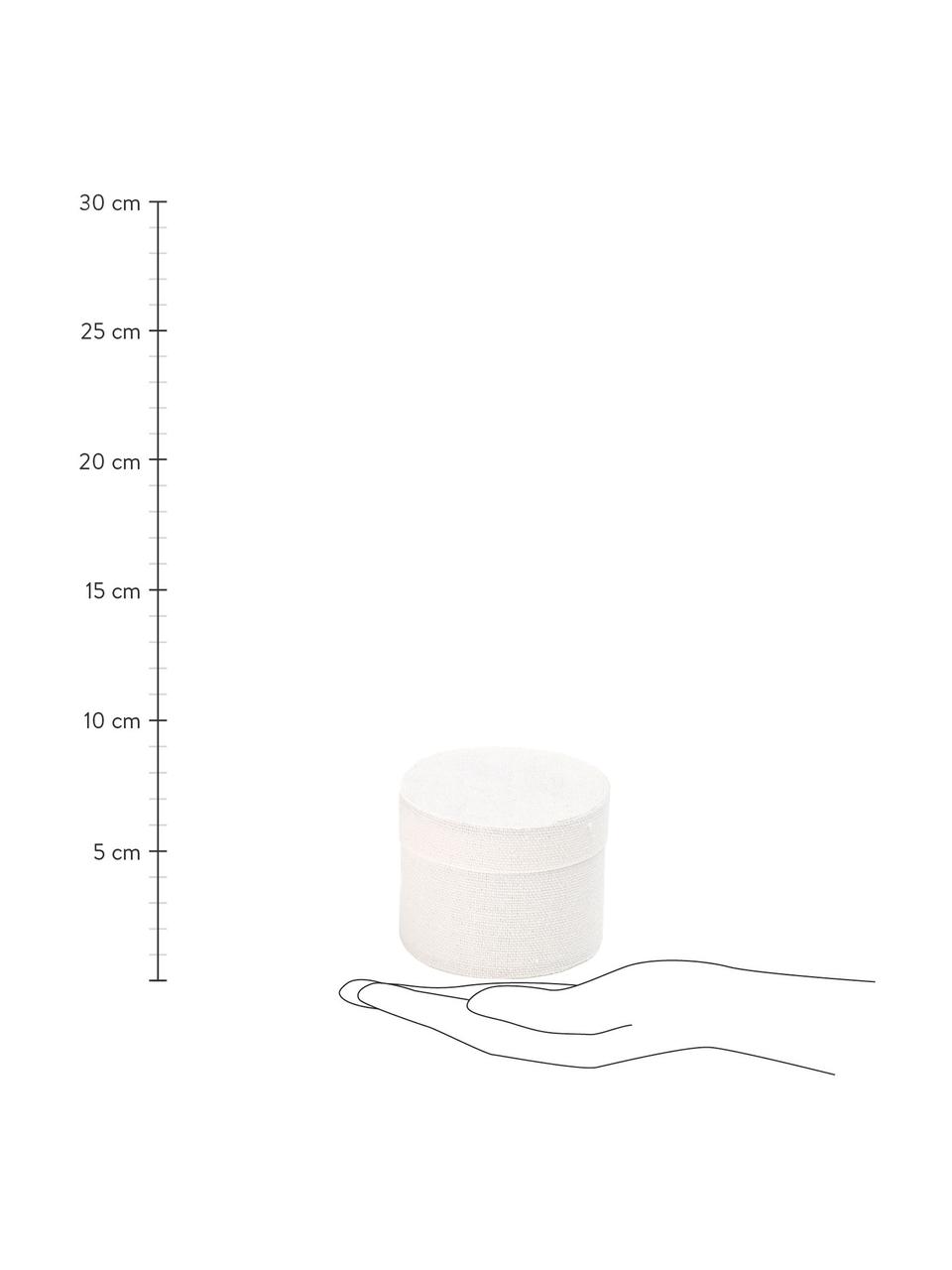 Geschenkdoos Round, Katoen, Wit, Ø 10 x H 9 cm