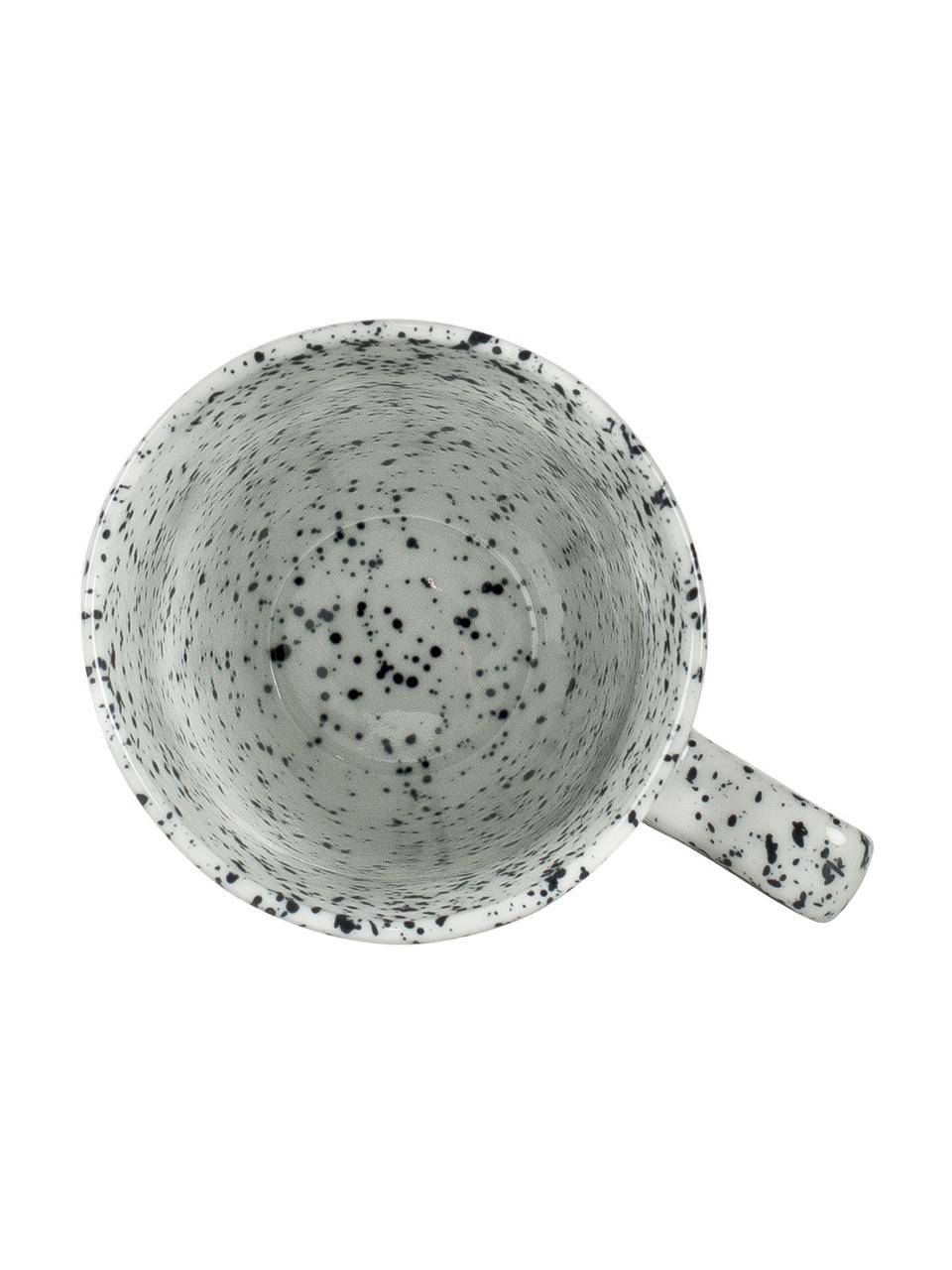 Tazza in porcellana Poppi 2 pz, Porcellana, Bianco maculato, Ø 8 x Alt. 11 cm, 270 ml