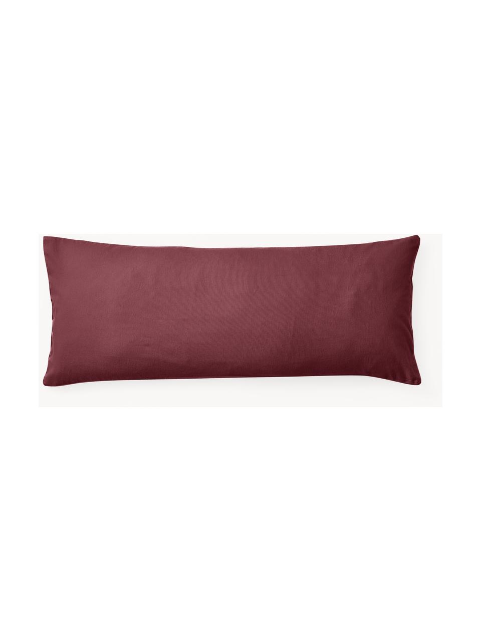 Funda de almohada de franela Biba, Rojo vino, An 45 x L 110 cm