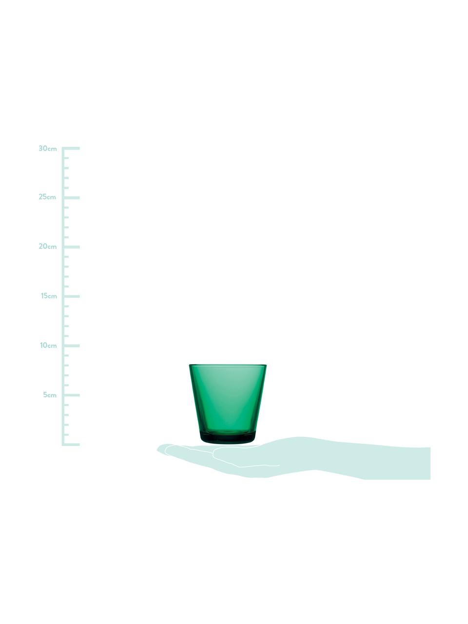 Verre à eau vert Kartio, 2 pièces, Vert émeraude