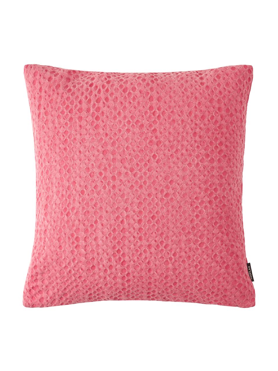 Kussenhoes Iseo, Weeftechniek: jacquard, Roze, 45 x 45 cm