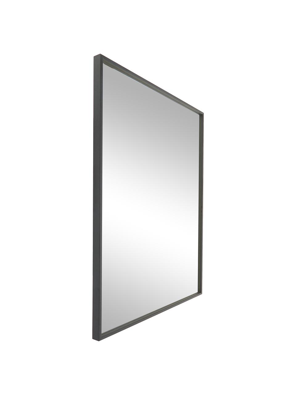 Eckiger Wandspiegel Alpha mit grauem Aluminiumrahmen, Rahmen: Aluminium, beschichtet, Spiegelfläche: Spiegelglas, Grau, B 50 x H 70 cm