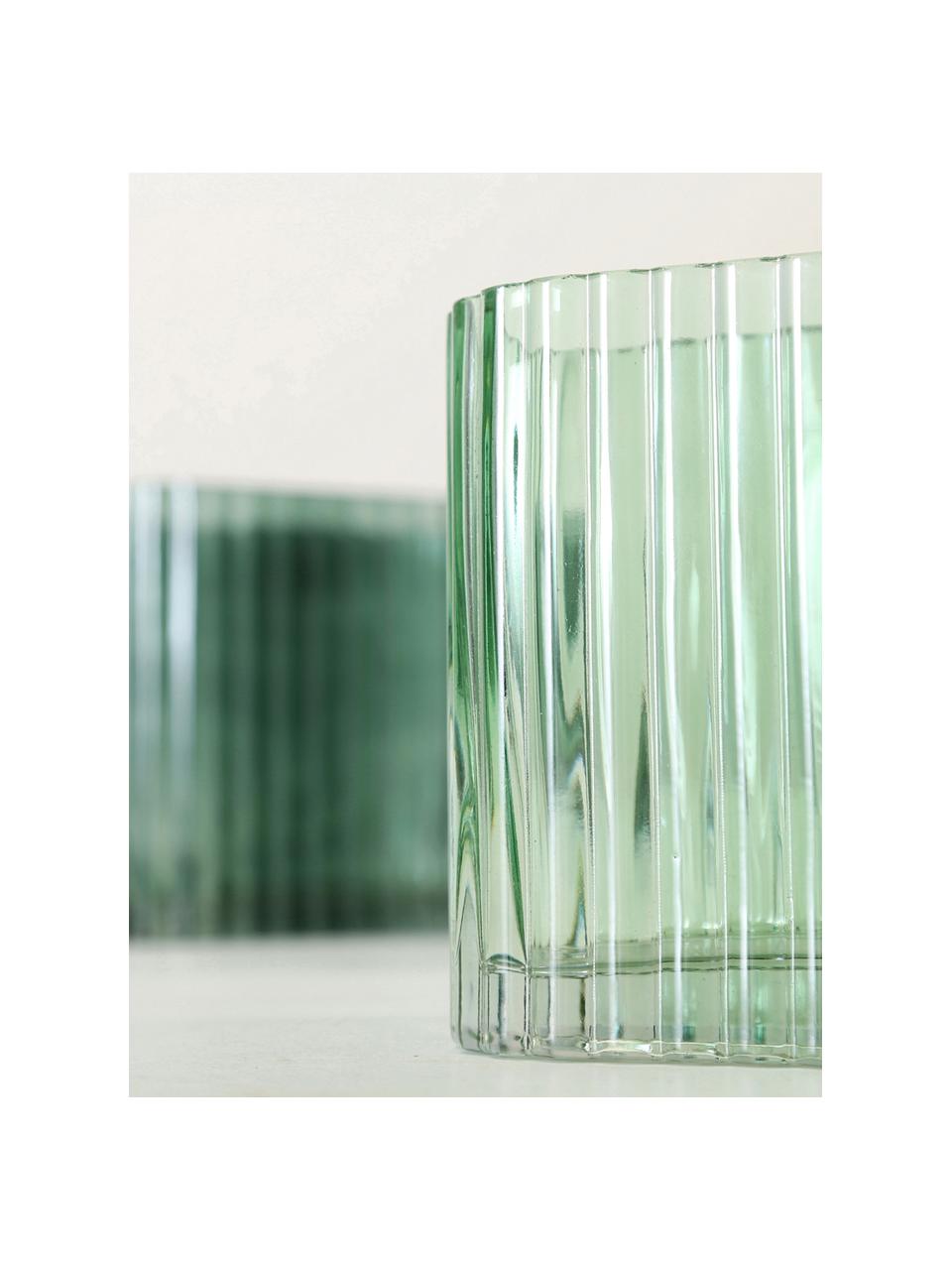 Glazen vazenset Tulipa, 2-delig, Glas, Donkergroen, Set met verschillende formaten