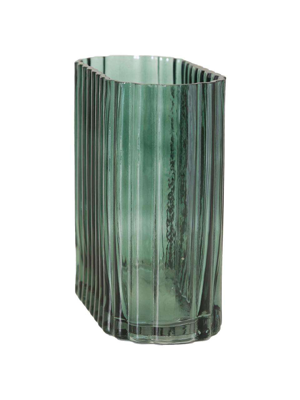 Vase en verre Tulipa, 2 élém., Verre, Vert, Lot de différentes tailles