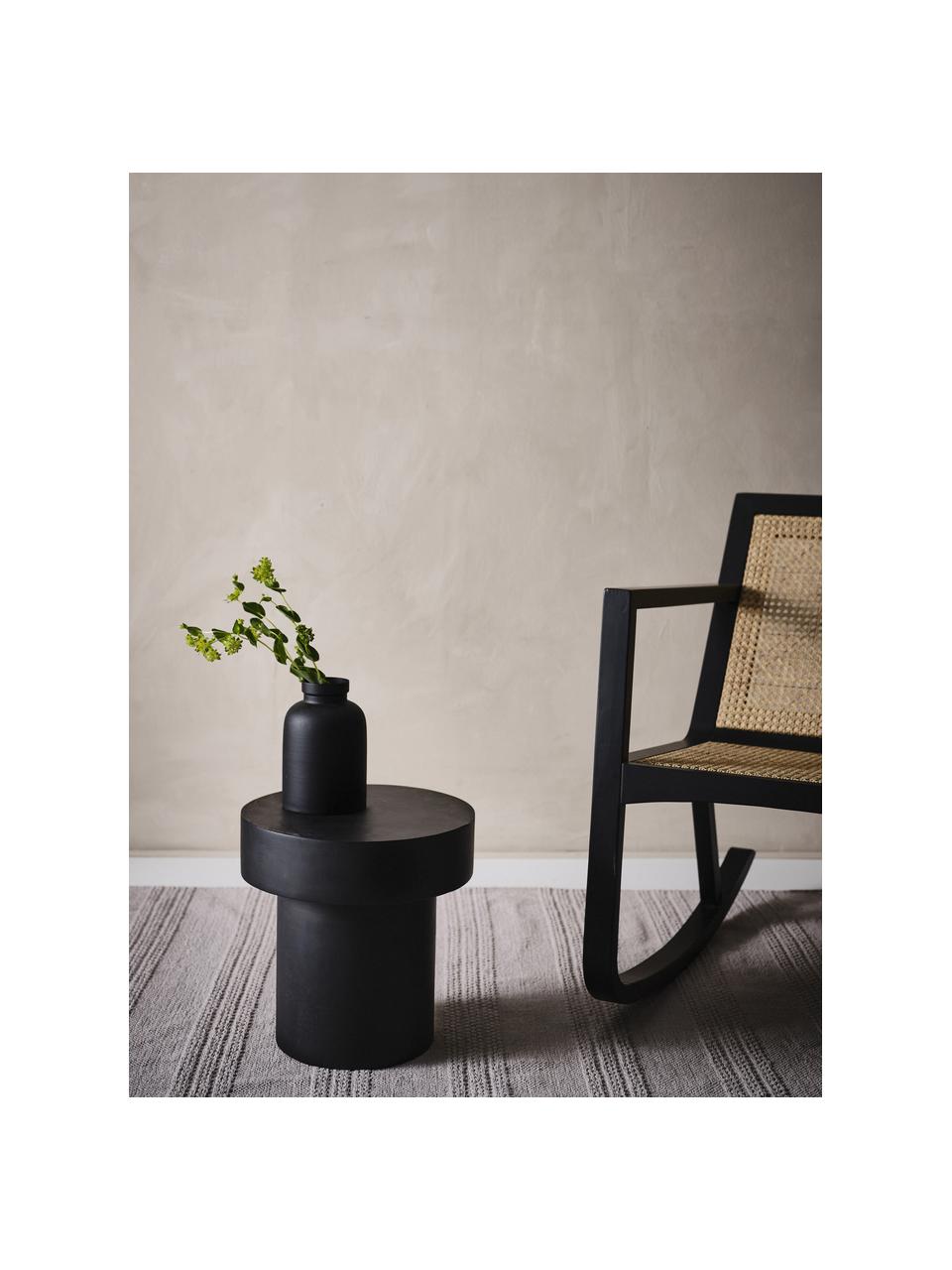 Stolik pomocniczy z drewna mangowego Baratti, Lite drewno mangowe, Drewno mangowe lakierowane na czarno, Ø 35 x W 35 cm