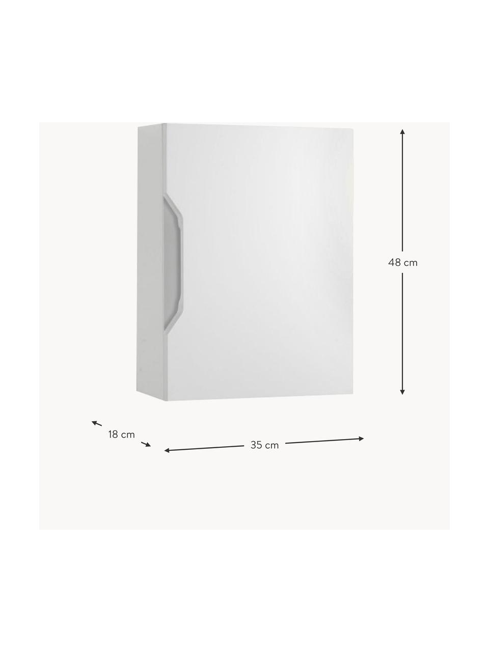 Armoire murale de salle de bain Belsk, larg. 35 cm, Blanc, larg. 35 x haut. 48 cm