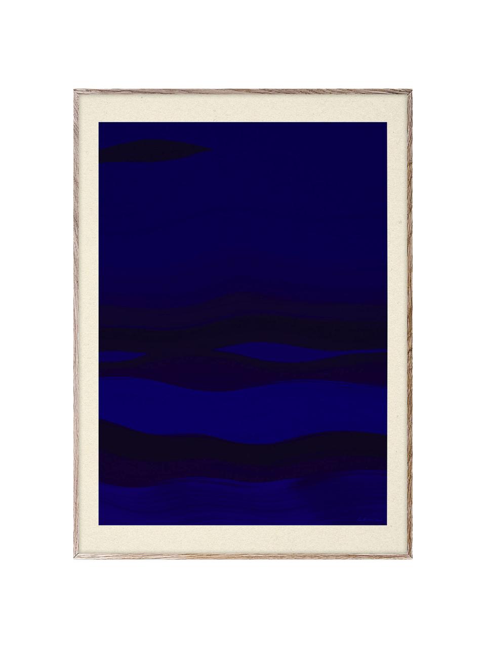 Plakát From Afar, 210g matný papír Hahnemühle, digitální tisk s 10 barvami odolnými vůči UV záření, Tmavě modrá, černá, Š 30 cm, V 40 cm