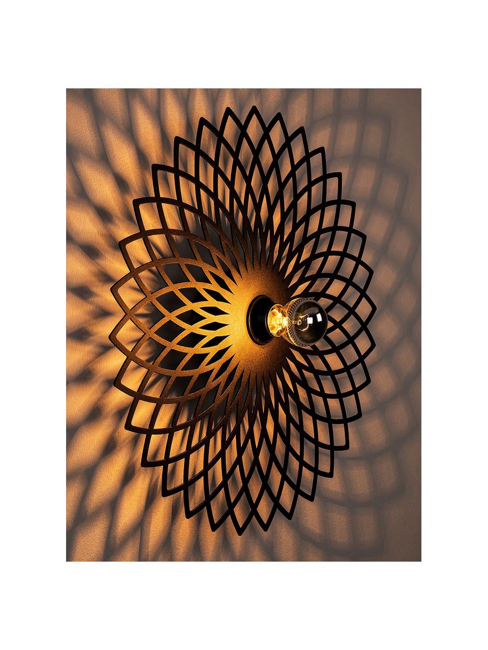 Kinkiet/lampa sufitowa Fellini, Czarny, Ø 50 x G 12 cm