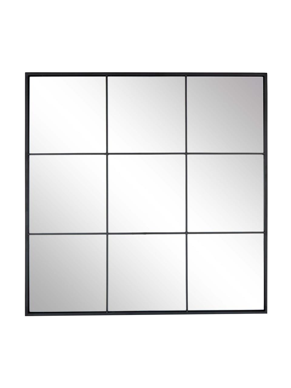 Lustro ścienne z metalową ramą Clarita, Czarny, S 70 x W 70 cm