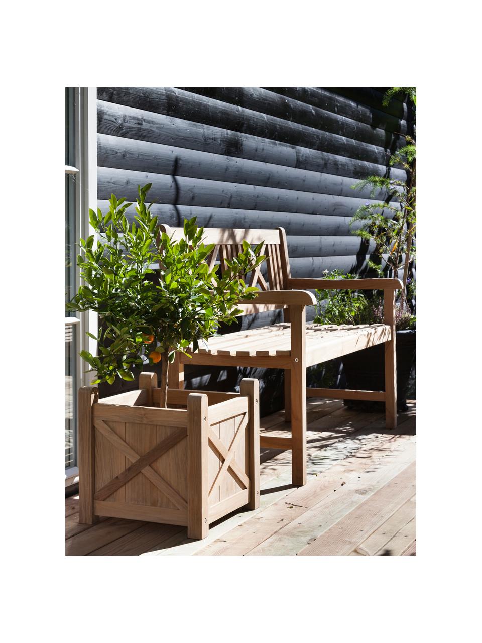 Panchina da giardino in legno di teak Rosenborg, Legno di teak, Legno di teak, Larg. 120 x Alt. 89 cm