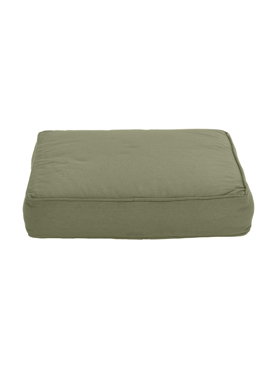 Coussin de chaise épais vert olive Zoey, Vert olive, larg. 40 x long. 40 cm