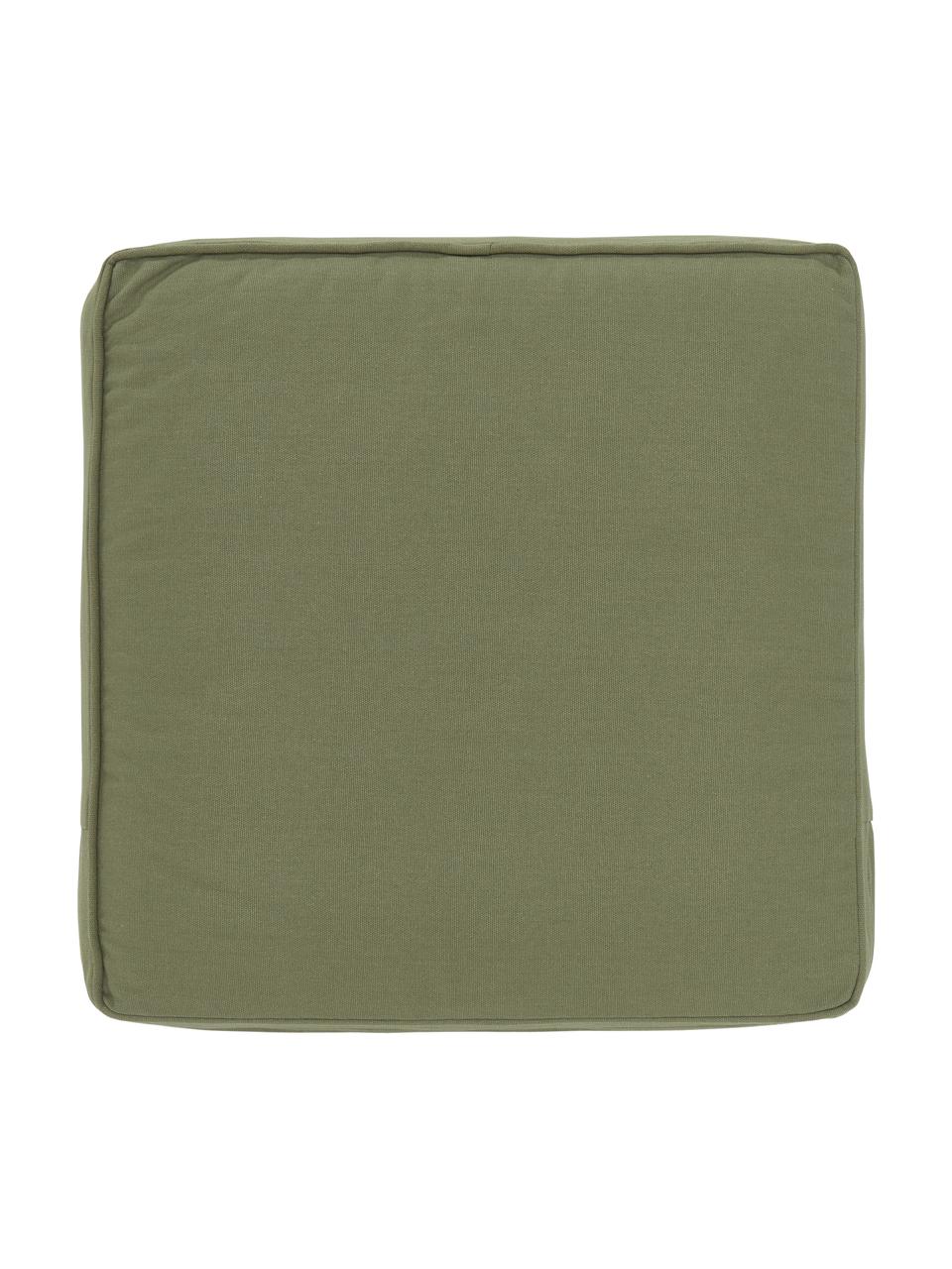 Coussin de chaise épais vert olive Zoey, Vert olive, larg. 40 x long. 40 cm